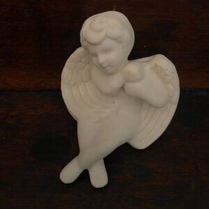 Small Sitting Cherub vintage bisque figurine